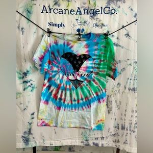 Cute heart tie dyed tshirt